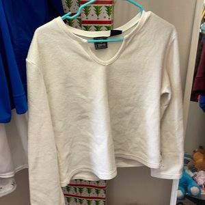 white sweater/ soft/ size large